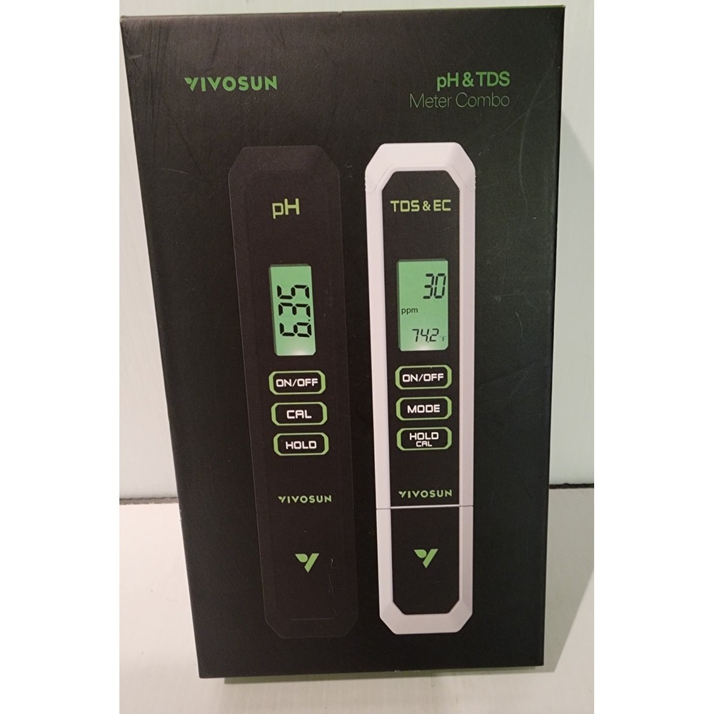 VIVOSUN pH TDS EC Combo Meter, Dual Pen Water Test Kit, Part# 305140-PEN